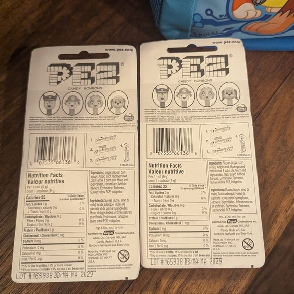 PAW Patrol Bundle Blue Backpack with Plush Rubble, & Chase & Marshall Pez - Picture 6 of 16